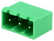 Pluggable terminal block; 5mm; ways: 3; straight; socket; male ADAM TECH