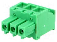 Connector: pluggable terminal block; plug; female; 8A; 300V; green ADAM TECH