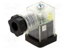 Connector: valve connector; plug; form C; 8mm; female; PIN: 3; 4÷6mm MURR ELEKTRONIK