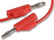 TEST LEAD, RED, 500MM, 15V, 4A