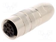 Connector: M16; plug; female; soldering; for cable; PIN: 8; 5A; 60V LUMBERG