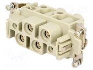 Connector: HDC; contact insert; female; 80A; 830V; PIN: 4; size 16B HARTING