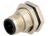 Connector: M12; socket; PIN: 3; male; 250V; IP68,IP69K; soldering AMPHENOL LTW