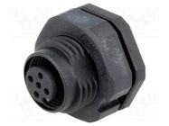 Connector: M12; socket; PIN: 5; female; A code-DeviceNet / CANopen AMPHENOL LTW