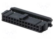Connector: IDC; plug; female; PIN: 26; straight; IDC; 2.54mm; 2x13 TE Connectivity