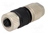 Connector: M12; plug; PIN: 3; female; A code-DeviceNet / CANopen HARTING