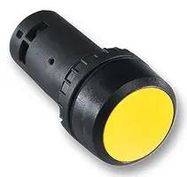 SWITCH, PUSHBUTTON, MOM, YELLOW