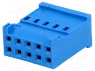Connector: wire-board; plug; female; PIN: 10; HE14; for cable; 2x5 TE Connectivity