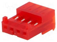 Connector: wire-board; plug; female; PIN: 4; MTA-100; 250VAC; IDC TE Connectivity