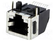 Socket; RJ45; PIN: 8; Layout: 8p8c; on PCBs; SMT TE Connectivity
