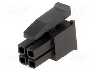 Plug; wire-board; female; Micro MATE-N-LOK; 3mm; PIN: 4; for cable TE Connectivity