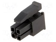 Connector: wire-board; plug; female; PIN: 4; Micro MATE-N-LOK; 3mm TE Connectivity