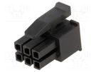 Plug; wire-board; female; Micro MATE-N-LOK; 3mm; PIN: 6; for cable TE Connectivity