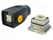 Connector: HDC; male + female; 10A; 230V,400V; Han-Yellock 10 HARTING