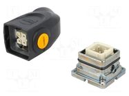 Connector: HDC; male + female; 10A; 230V,400V; Han-Yellock 10 HARTING