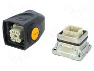 Connector: HDC; male + female; 10A; 230V,400V; Han-Yellock 10 HARTING