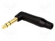 Plug; Jack 6,3mm; male; stereo; ways: 3; angled 90°; for cable AMPHENOL
