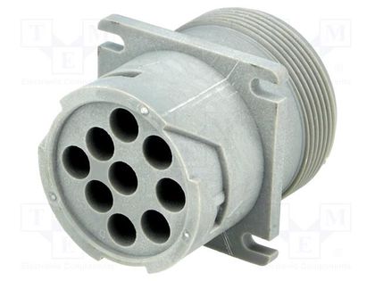 Connector: wire-wire; AHD; male; socket; for panel mounting; PIN: 9 AMPHENOL AHD10-9-96P
