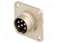 Connector: M16; socket; male; soldering; PIN: 6; 5A; 300V; IP65,IP67 AMPHENOL