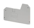 END COVER, 89.1X 2.2 X 62.3MM, GREY