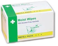 WIPES, ALCOHOL FREE, WOUND, PK100