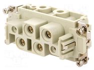 Connector: HDC; contact insert; female; CX; PIN: 4; 80A; 600V; 4+PE ILME