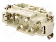 Connector: HDC; contact insert; male; CX; PIN: 4; 80A; 600V; 4+PE ILME