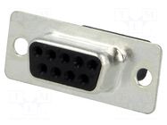Connector: D-Sub; PIN: 9; plug; female; for cable; 5A; 250V; 20mΩ ADAM TECH