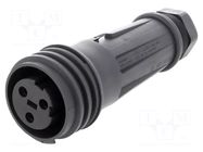 Connector: circular; plug; female; PIN: 3; 18A; 600V; EXPlora; IP68 BULGIN