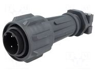Connector: circular; plug; male; PIN: 3; 18A; 600V; EXPlora; IP68 BULGIN