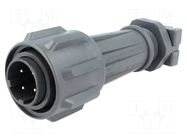 Connector: circular; plug; male; PIN: 4; 18A; 600V; EXPlora; IP68 BULGIN