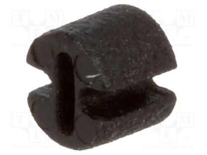 Spacer sleeve; LED; Øout: 4.5mm; ØLED: 3mm; L: 3.5mm; black; UL94V-2 FIX&FASTEN FIX-LEDH-3.5