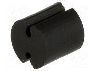 Spacer sleeve; LED; Øout: 5mm; ØLED: 5mm; L: 5mm; black; UL94V-2 FIX&FASTEN