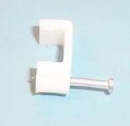 CABLE CLIP, POLYETHYLENE, 8MM, WHITE