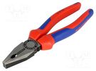 Pliers; universal; 200mm; for bending, gripping and cutting KNIPEX