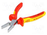 Pliers; insulated,flat; steel; 160mm KNIPEX