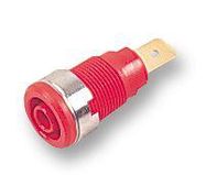 RECEPTACLE, 32A, 4MM, QUICK CONNECT, RED