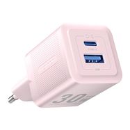Wall charger, Vention, FEQP0-EU,  USB-C + USB- A,  30W/30W, GaN (pink), Vention