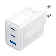 Wall charger, Vention, FERW0-EU,  2xUSB-C, USB- A, 65W/65W/30W, GaN (white), Vention