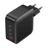 Wall charger, Vention, FEIB0-EU,  3xUSB-C, USB- A, 140W/140W/30W/18W, GaN (czarna), Vention