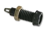 BANANA SOCKET, 10A, 4MM, PANEL, BLACK