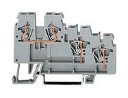 TERMINAL BLOCK, DIN RAIL, 4POS, 12AWG