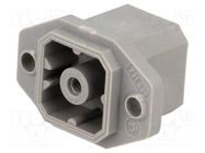 Connector: rectangular; G; socket; male; PIN: 4; tinned; IP65; grey HIRSCHMANN