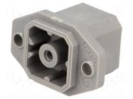 Connector: rectangular; G; socket; male; PIN: 4; 6A; 250V; IP65; grey HIRSCHMANN