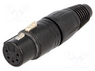 Connector: XLR; plug; female; PIN: 5; straight; for cable; soldering NEUTRIK