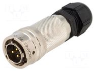 Connector: military; plug; male; PIN: 3; PT/451; 13A; 600V; straight AMPHENOL