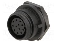 Connector: circular; socket; female; PIN: 12; w/o contacts; IP68 BULGIN