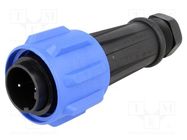 Connector: circular; plug; male; PIN: 2; Buccaneer 900; for cable BULGIN