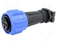 Connector: circular; plug; female; PIN: 4; Buccaneer 900; for cable BULGIN