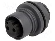 Connector: circular; socket; female; PIN: 2; 16A; 277V; UL94V-0 BULGIN